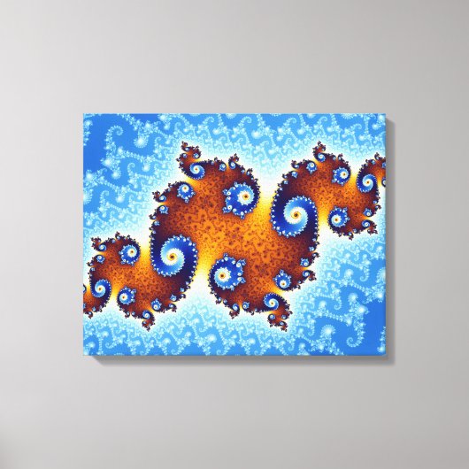 Julia Island Mandelbrot Set Canvas Afdruk (Voorkant)