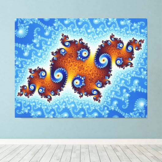 Julia Island Mandelbrot Set Canvas Afdruk (Insitu (Houten vloer))