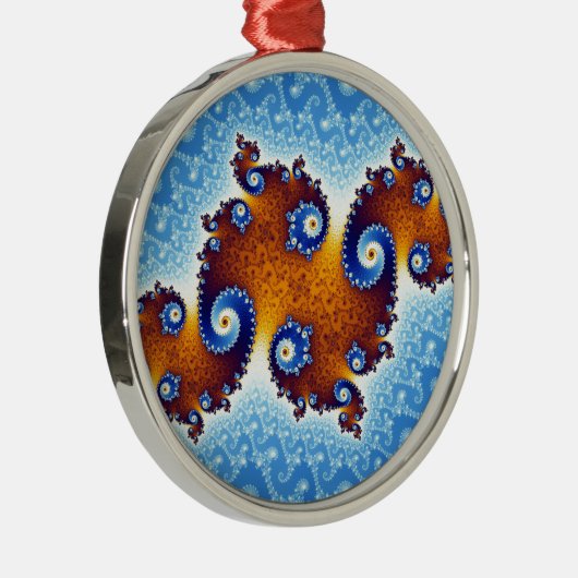 Julia Island Mandelbrot Set Metalen Ornament (Rechts)