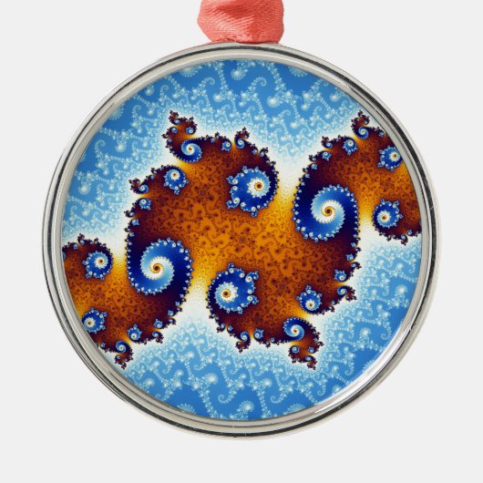 Julia Island Mandelbrot Set Metalen Ornament (Voorkant)