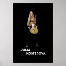 Julia Kosterova LAG Guitars Poster Nieuw