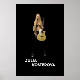Julia Kosterova LAG Guitars Poster Nieuw