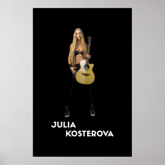 Julia Kosterova LAG Guitars Poster Nieuw