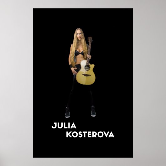 Julia Kosterova LAG Guitars Poster Nieuw (Voorkant)