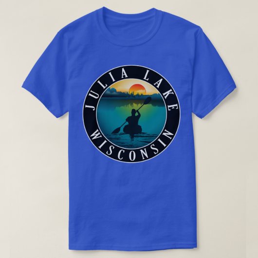 Julia Lake Wisconsin Kayaking T-shirt (Design voorkant)