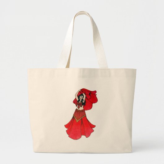 Julia Lolita Belly Dancer Art Grote Tote Bag (Voorkant)