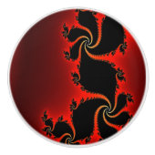 Julia Mandelbrot Abstract Fractal Art I Keramische Knop (Voorkant)