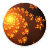 Julia Mandelbrot Abstracte Fractal Art Keramische Knop (Voorkant)