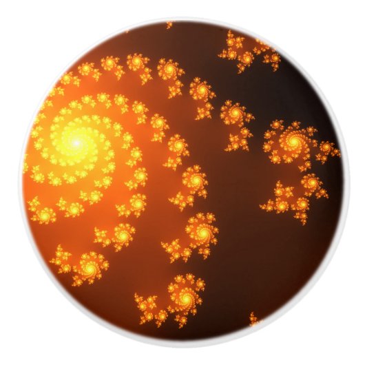 Julia Mandelbrot Abstracte Fractal Art Keramische Knop (Voorkant)