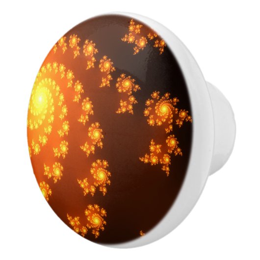 Julia Mandelbrot Abstracte Fractal Art Keramische Knop (Rechts)