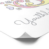 Julia naam en betekenis poster van de initiaal-kun (Hoek)