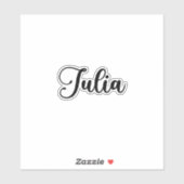 Julia Naam - Handgeschreven kalligrafie Sticker (Vel)