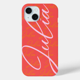 Julia Name Design Pattern iPhone 15 Case