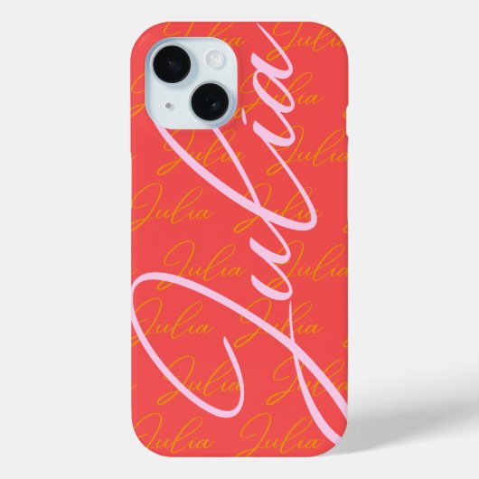 Julia Name Design Pattern Case-Mate iPhone Case (Achterkant)