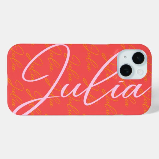 Julia Name Design Pattern Case-Mate iPhone Case (Achterkant (horizontaal))