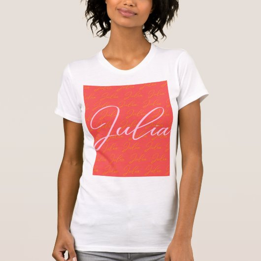Julia Name Design Pattern T-shirt (Voorkant)