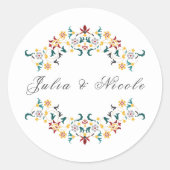Julia & Nicole Ronde Sticker (Voorkant)