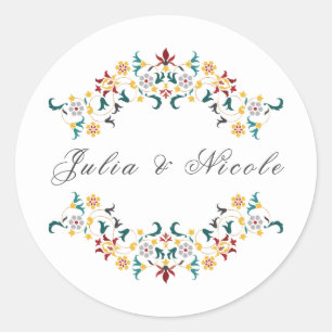 Julia & Nicole Ronde Sticker