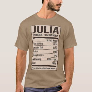 Julia Nutrition Facts Name Nickname Alias Title Fr T-shirt