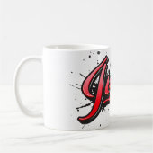 Julia red Heart Graffiti Tasse Kaffeetasse Koffiemok (Links)