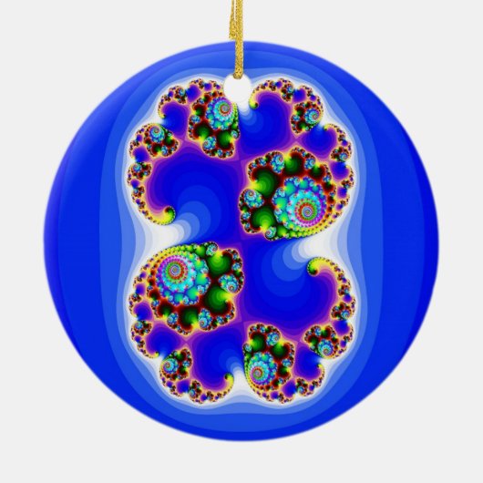 Julia Set Mandelbrot Set Fractal Geometry Keramisch Ornament (Achterkant)