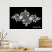 Julia Set (negatief) Poster (Keuken)
