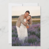 Julia Simple Silver Script Fotorepetitie Diner Kaart (Achterkant)