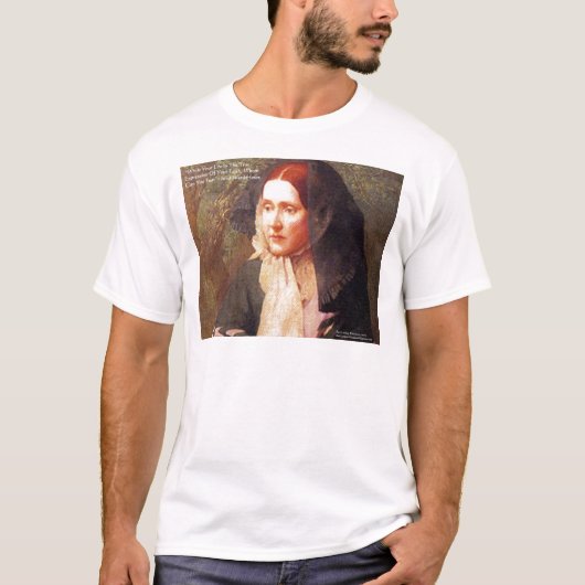 Julia Ward How Faith/Fear Quote geeft T - shirts K (Voorkant)