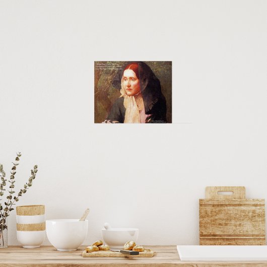 Julia Ward How Faith/Fear Quote Wisdom Poster (Keuken)