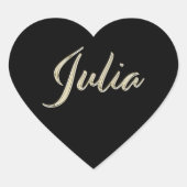 Julia white gold Handwriting Aufkleber Herz Hart Sticker (Voorkant)
