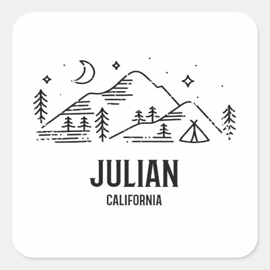 Julian - Californië Vierkante Sticker (Voorkant)