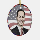Julian Castro voor President 2020 Kerstmis Keramisch Ornament (Rechts)