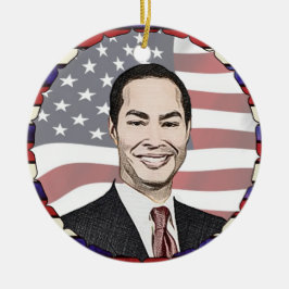 Julian Castro voor President 2020 Kerstmis Keramisch Ornament