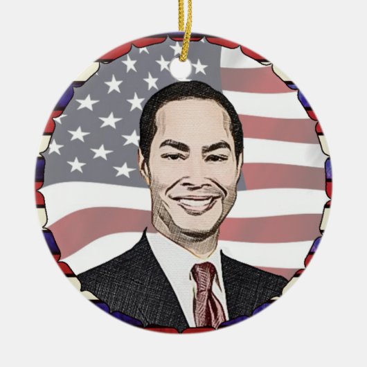 Julian Castro voor President 2020 Kerstmis Keramisch Ornament (Voorkant)