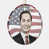 Julian Castro voor President 2020 Kerstmis Keramisch Ornament (Links)