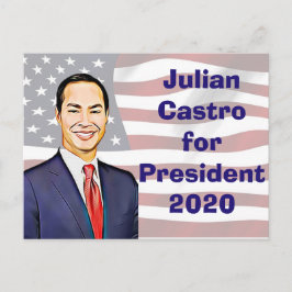 Julian Castro voor President 2020 Verkiezingsaande Briefkaart