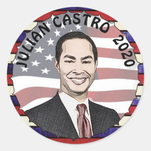 Julian Castro voor President 2020 Verkiezingsonder Ronde Sticker