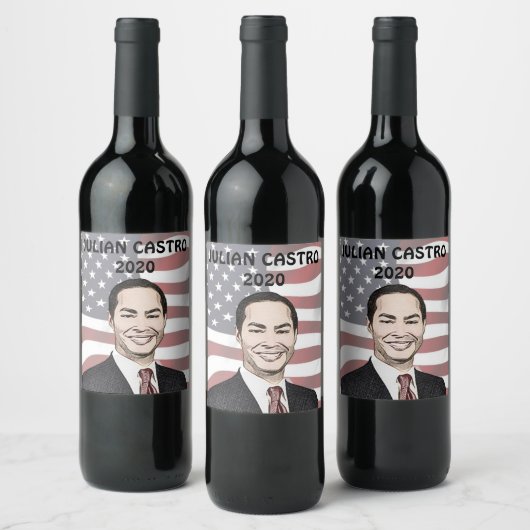 Julian Castro voor President 2020 Wijn Etiket (Flessen)