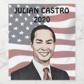 Julian Castro voor President 2020 Wijn Etiket (Enkel label)