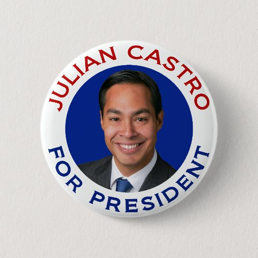 Julian Castro voor President Ronde Button 5,7 Cm (Voorkant)