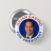 Julian Castro voor President Ronde Button 5,7 Cm (Voorkant /achterkant)