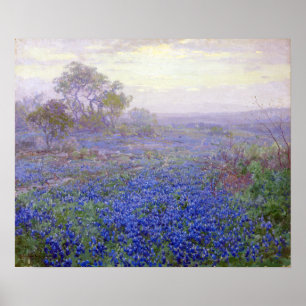 Julian Onderdonk A Cloudy Day, Bluebonnets Poster