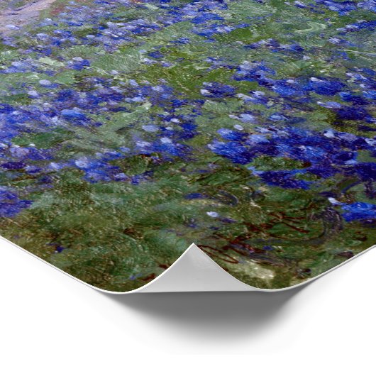 Julian Onderdonk A Cloudy Day, Bluebonnets Poster (Hoek)