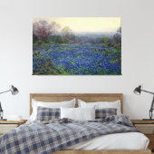 Julian Onderdonk - Veld van Bluebonnets Canvas Afdruk (Insitu (Slaapkamer))