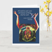 Julian van Norwich Quote Kaart (Gele Bloem)