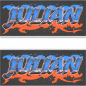 Julian Vorname Name Graffiti Aufkleber Sticker (Voorkant)