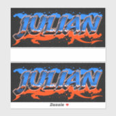 Julian Vorname Name Graffiti Aufkleber Sticker (Vel)
