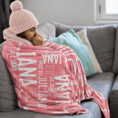 Juliana aangepaste naam moderne typografie blush r fleece deken