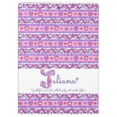 Juliana naam betekent harten letter J klembord (Achterkant)