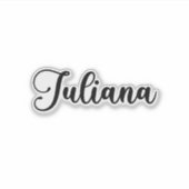 Juliana Naam - Handgeschreven kalligrafie Sticker (Voorkant)
